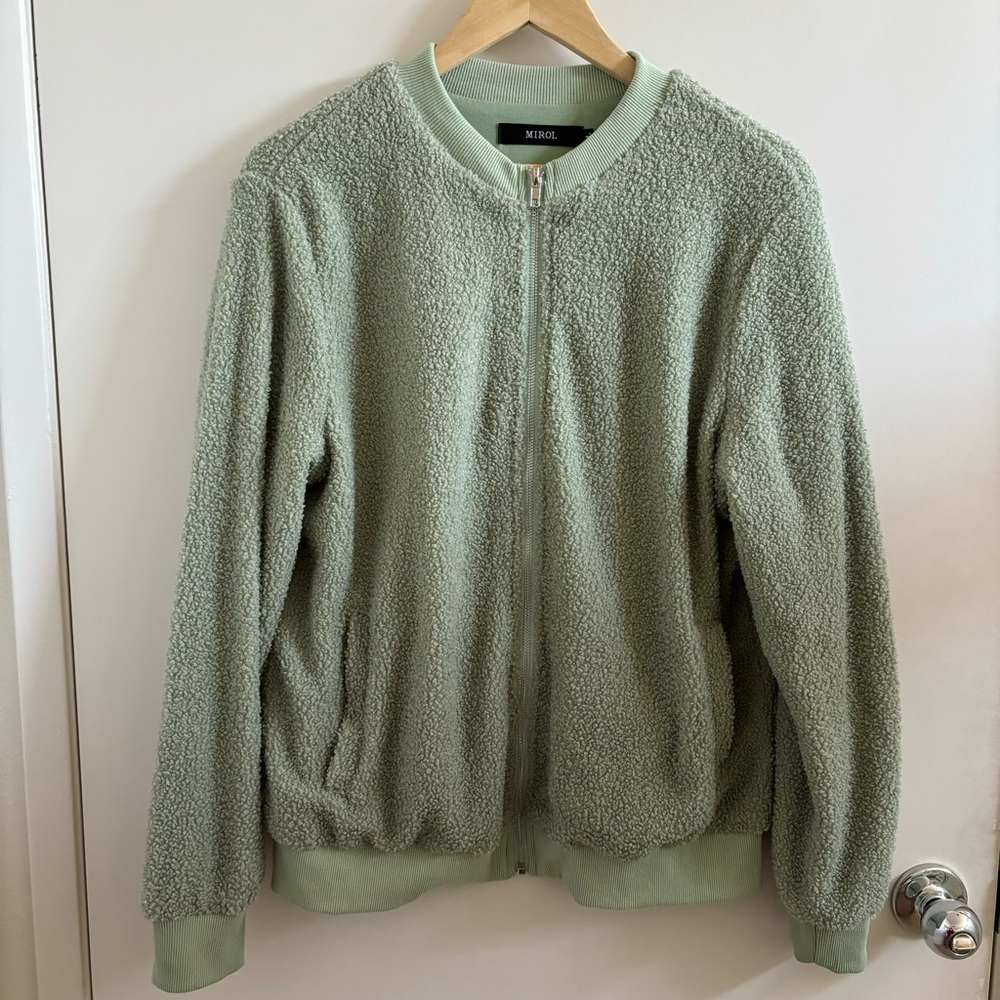 Mint Green Sherpa Jacket